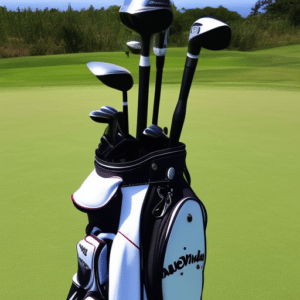 a full set of golf clubs