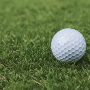a golf ball made of fibres