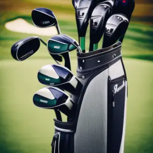 various flex clubs in a golf bag