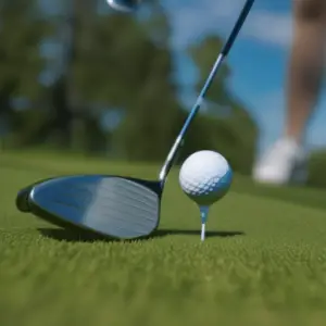 A golf club with a long and flexible shaft