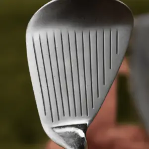 A golf clubhead with some scratches
