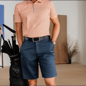 A man dressed up for a golf game