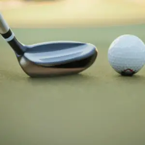 A well polished golf clubhead