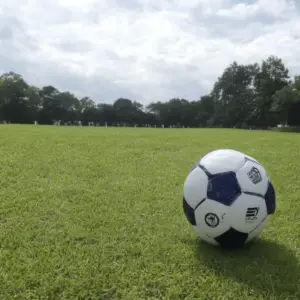 Footgolf ball at the field