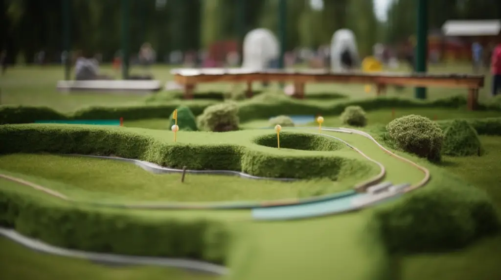 Miniature golf course model for design inspiration