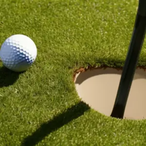 a ball near the hole