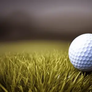 a ball on dried grass