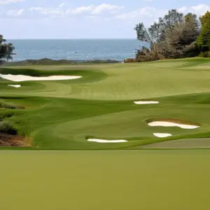 a beautiful golf course near the coast