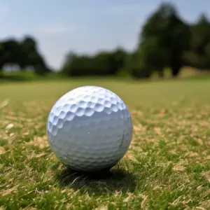 a golf ball with a solid rubber core