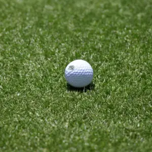 a golf ball with symbol