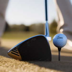 a graphite golf wedge and a golf ball