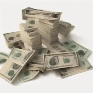 bundles of cash