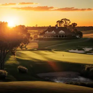 a beautifully manicured golf course