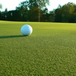 a golf ball on short grass