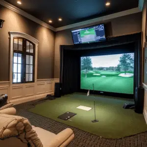 a spacious well-lit room with high ceilings