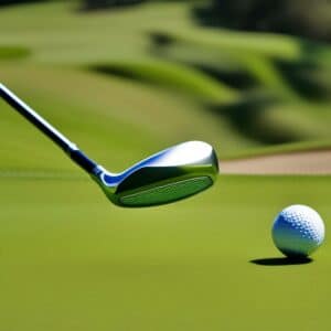 a titanium golf driver and a golf ball