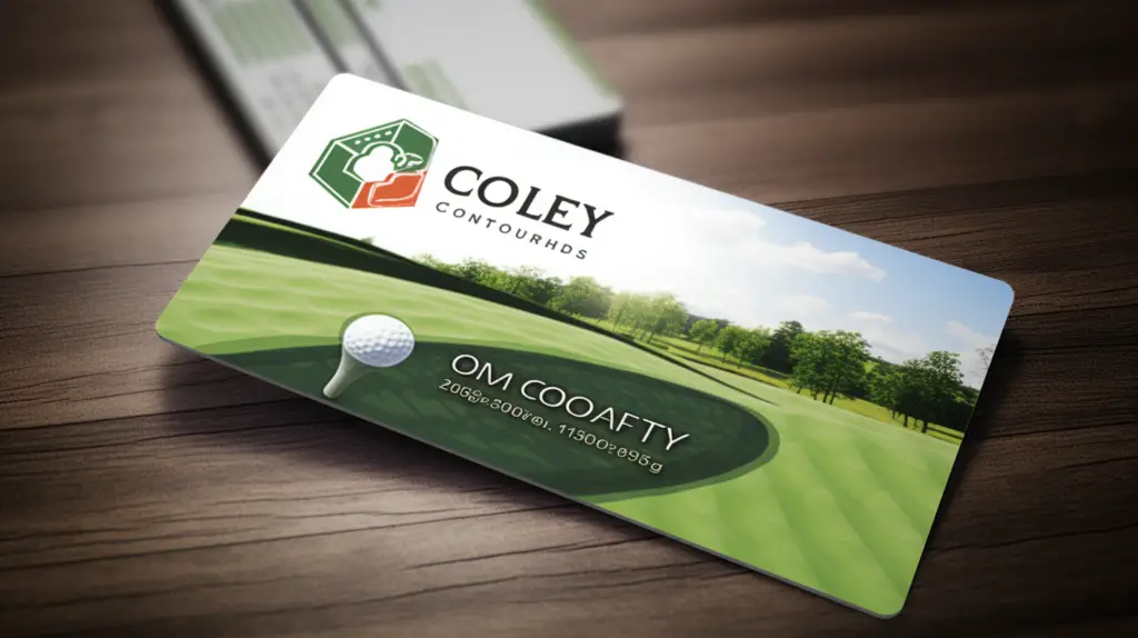 a Golf County Card on a desk