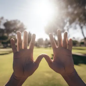 hands reaching out to sun