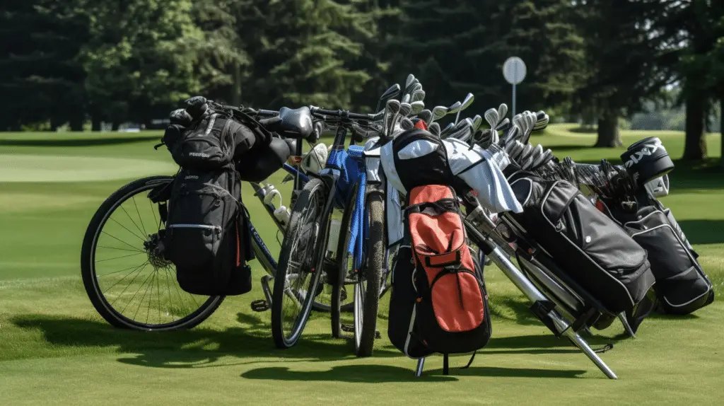 how to carry golf clubs on a bicycle