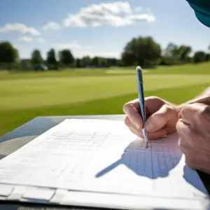 marking of putts on a scorecard