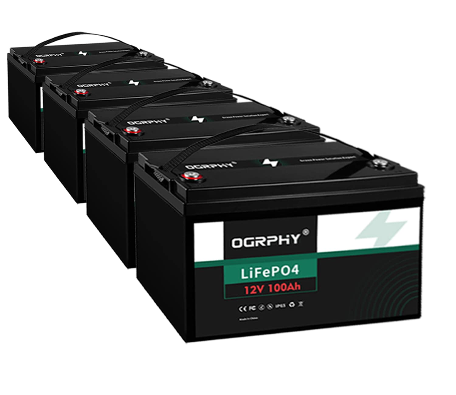 OGRPHY 12V 100Ah LiFePO4 Battery