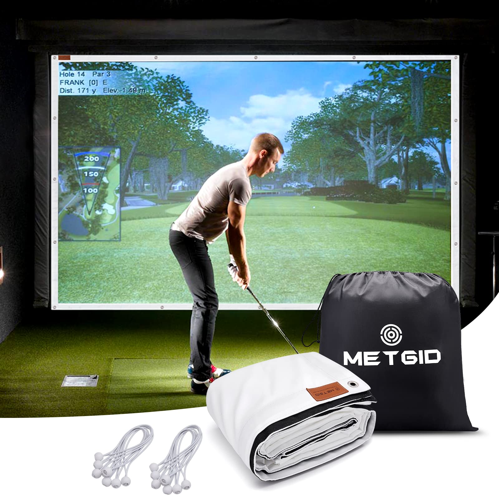 METGID Golf Simulator Impact Screen