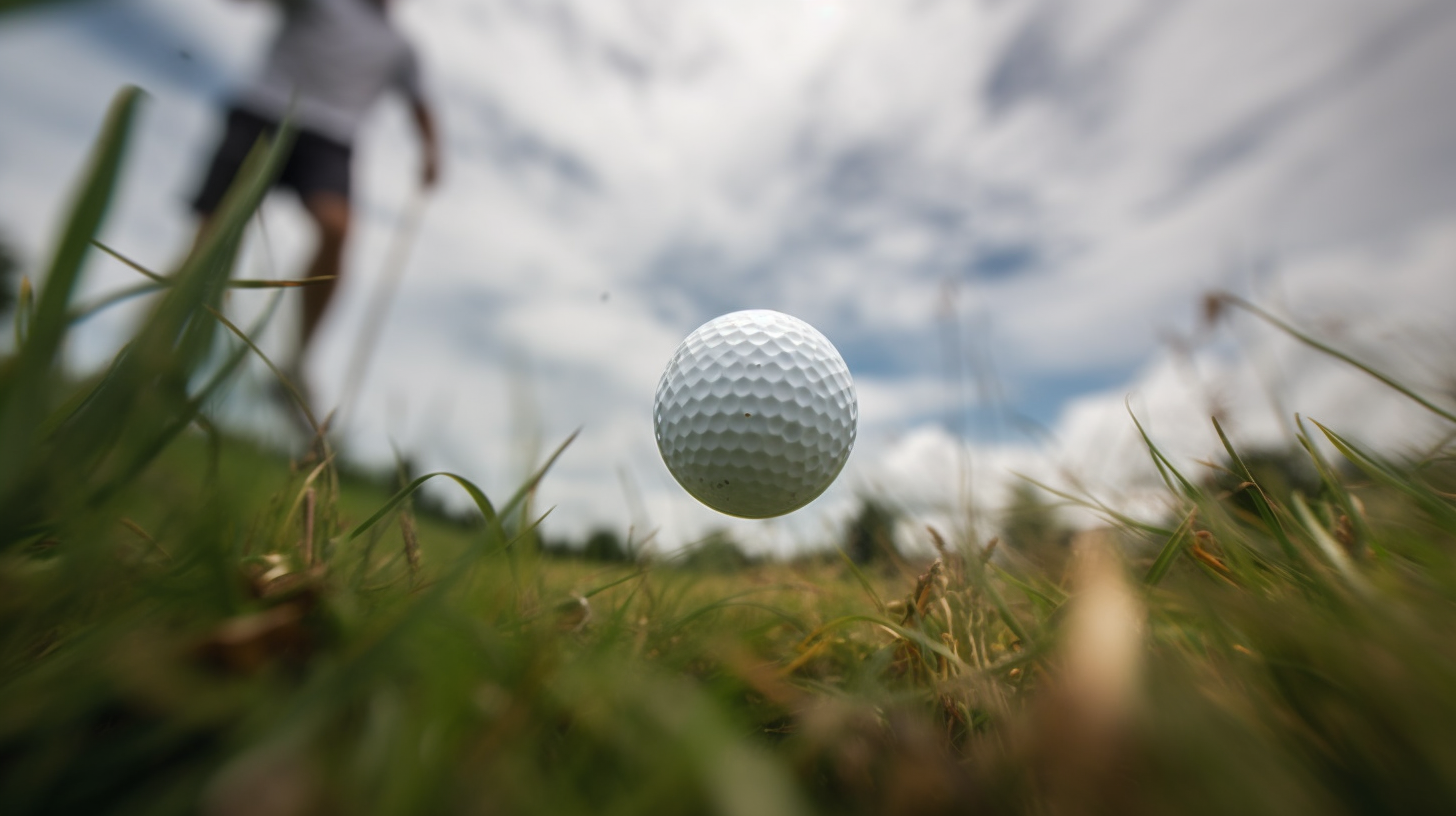 A golfer tried out a golf ball designed for high handicappers