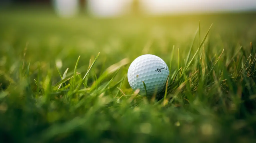 a close up image of a golf ball