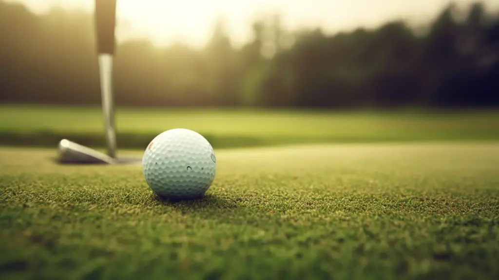 a golf ball on the ground