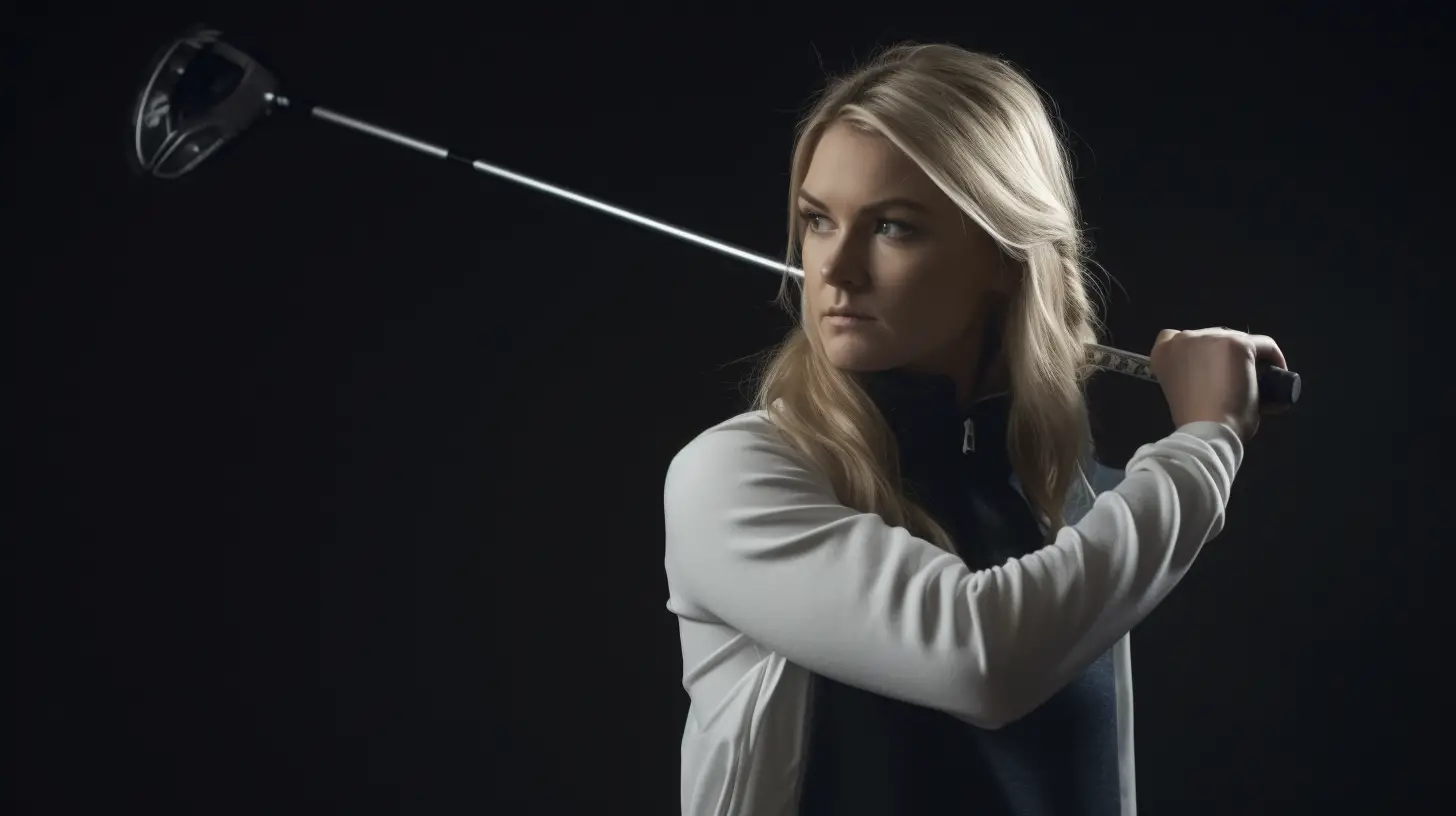 a woman testing the best golf club for women