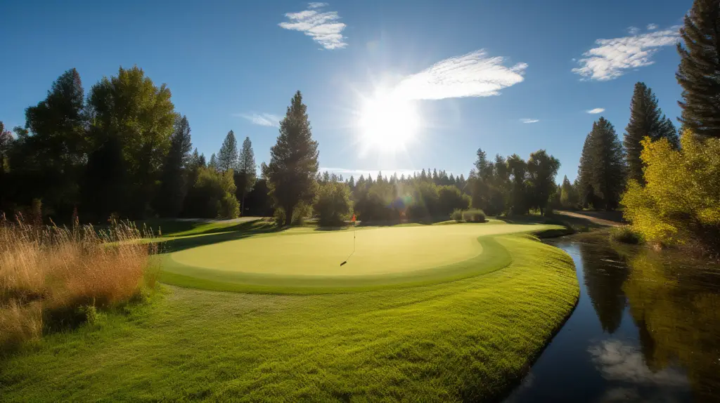 beautiful sunny golf course