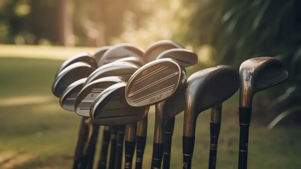 different sizes of golf clubs