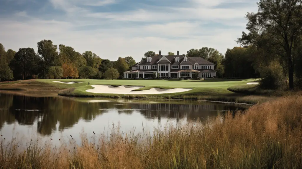 a beautiful view of quail hollow golf course