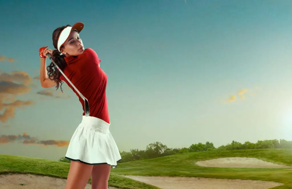 a female professional golf player