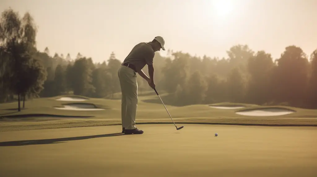 a man playing golf regularly to reduce handicap