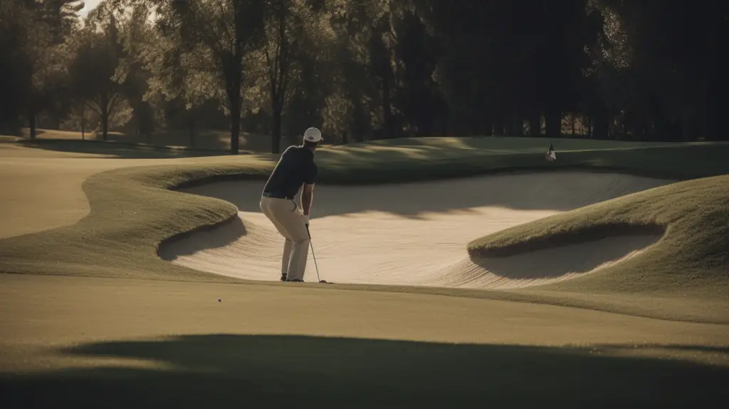 a man playing golf with tactics in short game