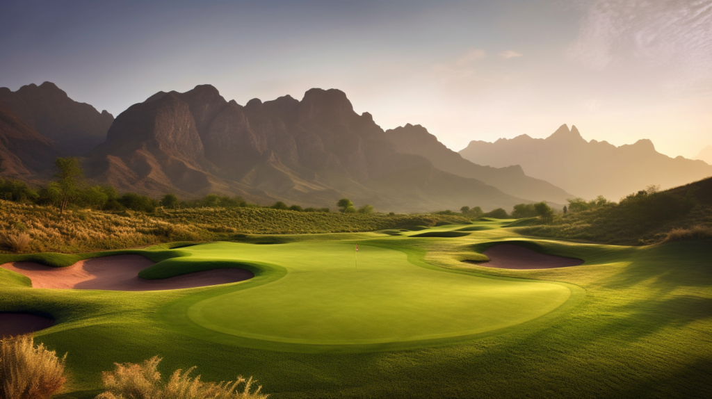 a stunning golf field