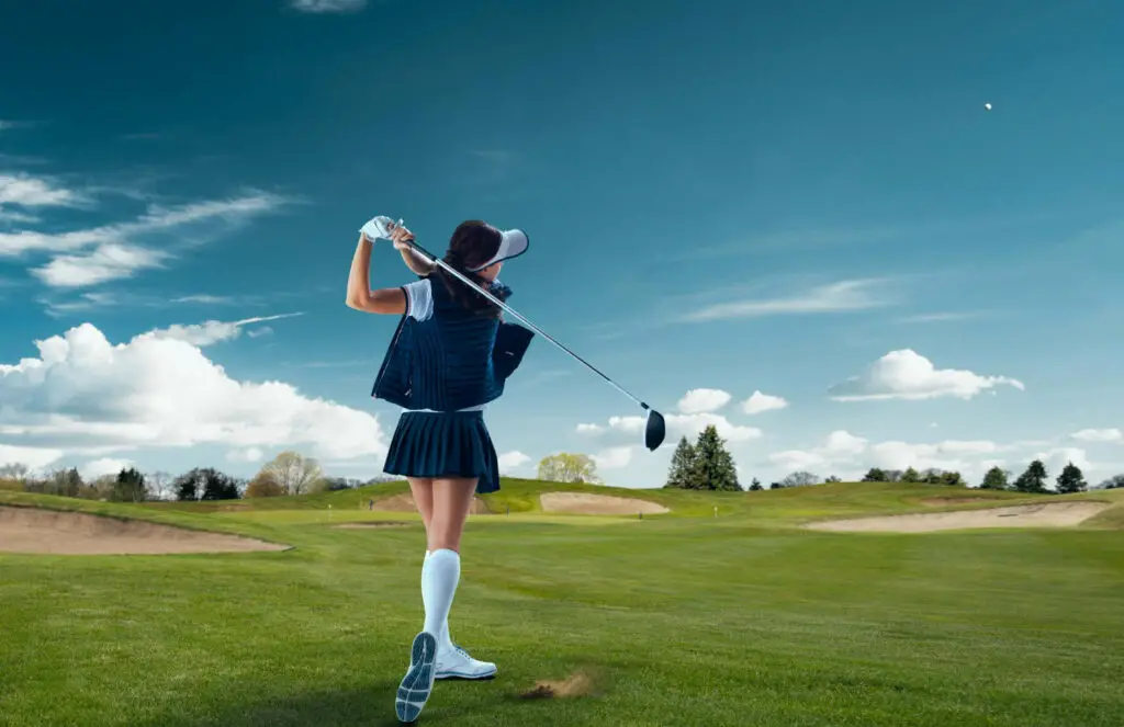 a woman golf player