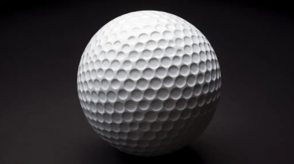 close up of spherical shape golf ball