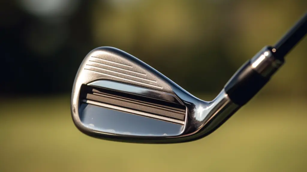 close up of the best iron golf club