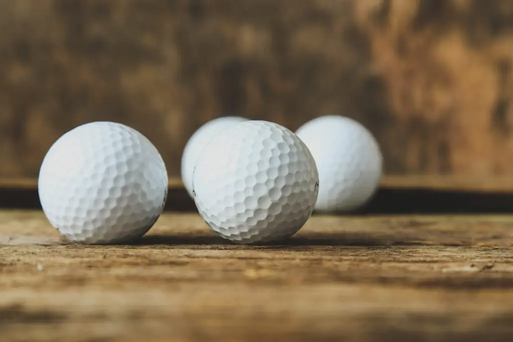 golf balls on the ground