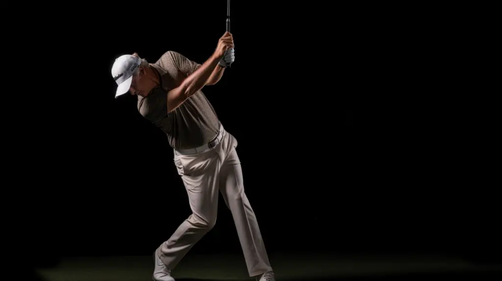 old man practicing the proper swing to know the right torque