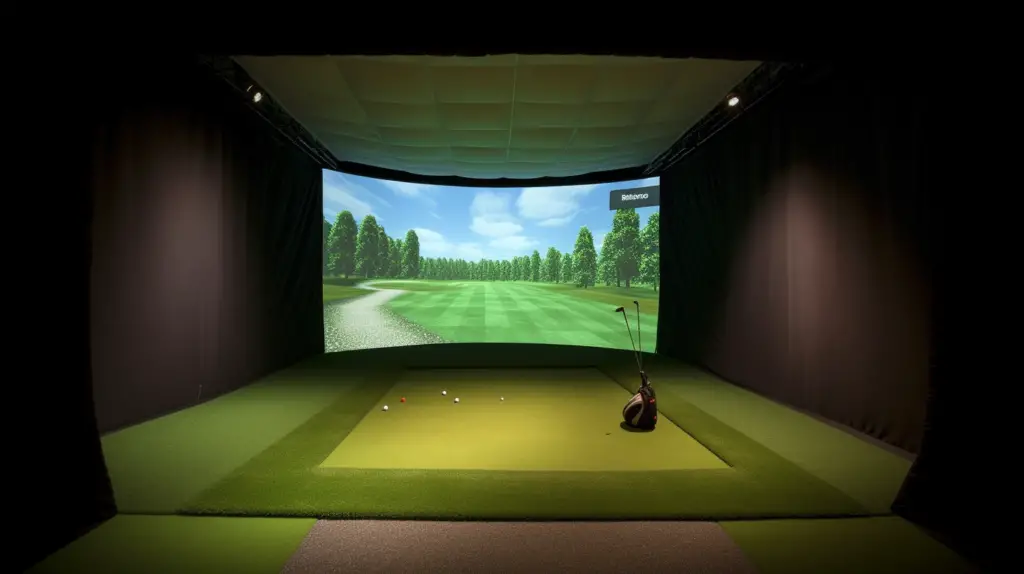 testing the best projector golf simulator
