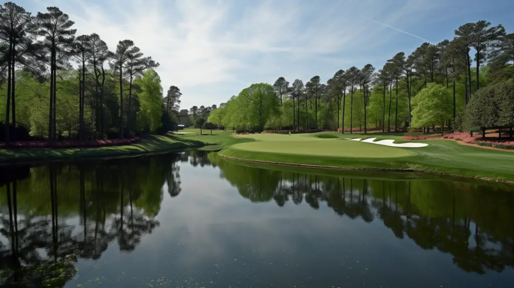 the beautiful nature view of augusta golf course with a lake