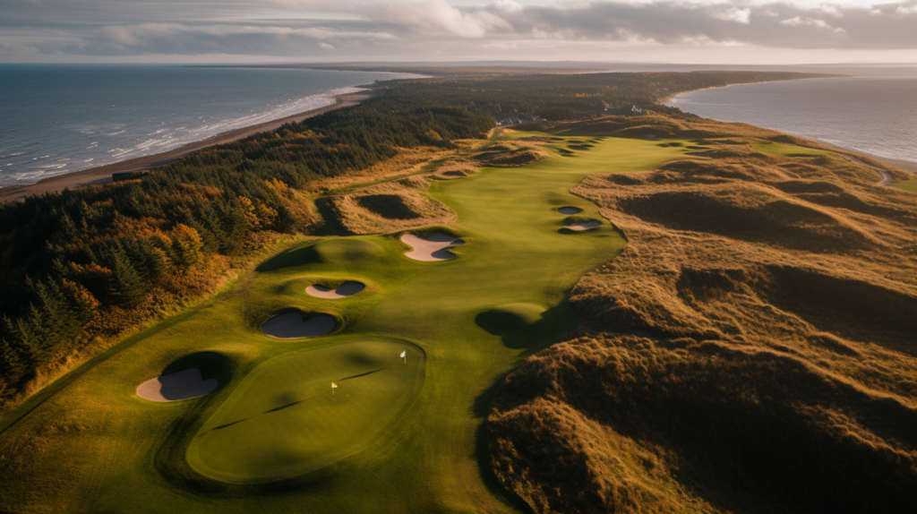 the link golf course near the coast