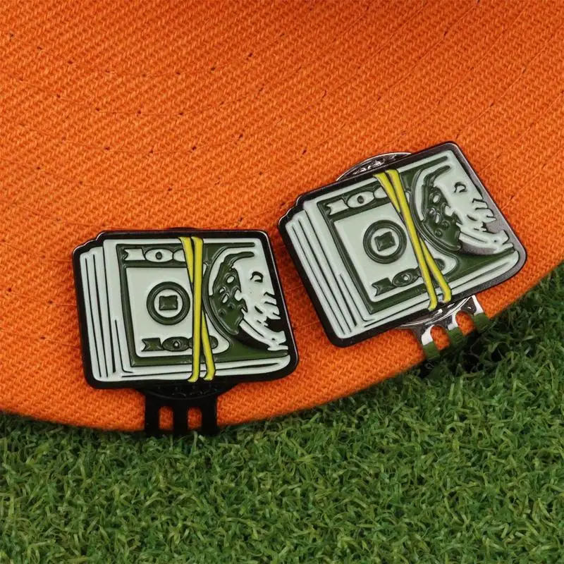 Dollar Bill Golf Ball Mark With Magnetic Golf Hat Clip Unique Funny ...